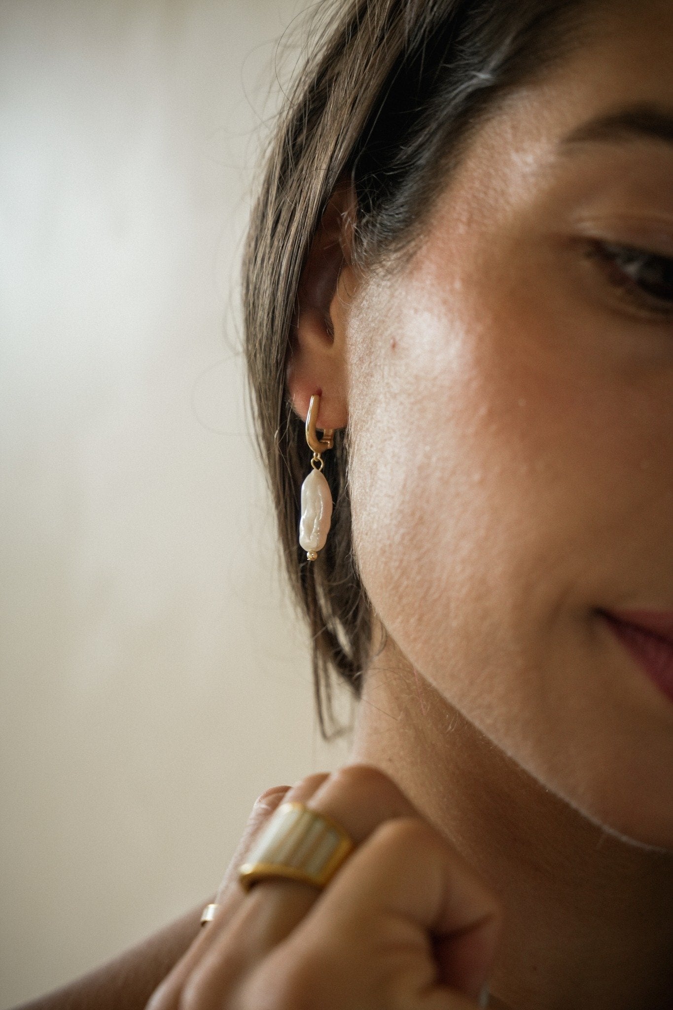 Aretes Perla Madre