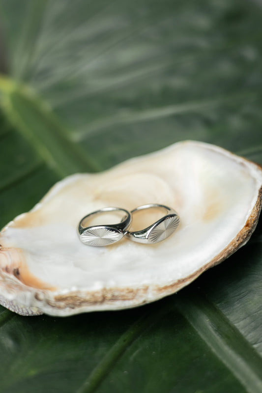 Anillo Galaxy Plateado