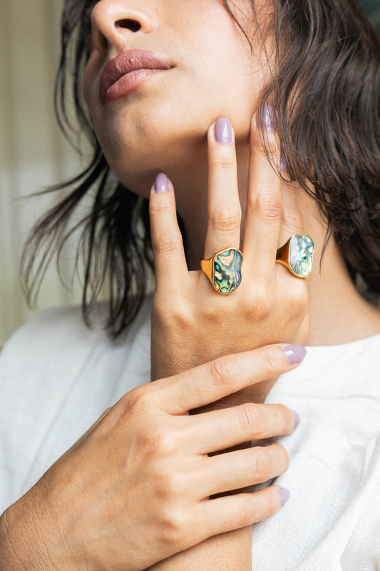 Anillo Maximalista Nacar - Colors