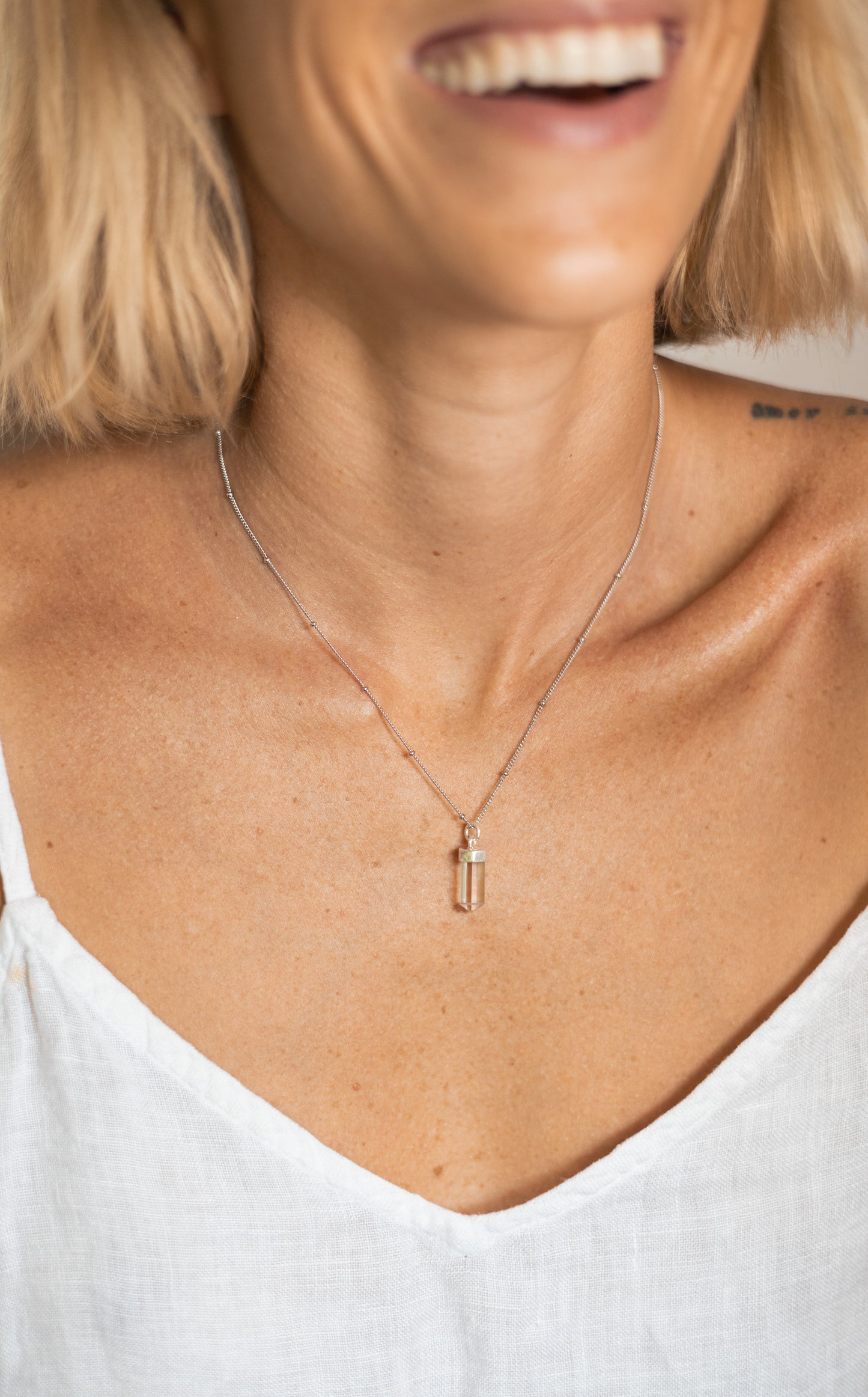 Collar Cuarzo Cristal Silver