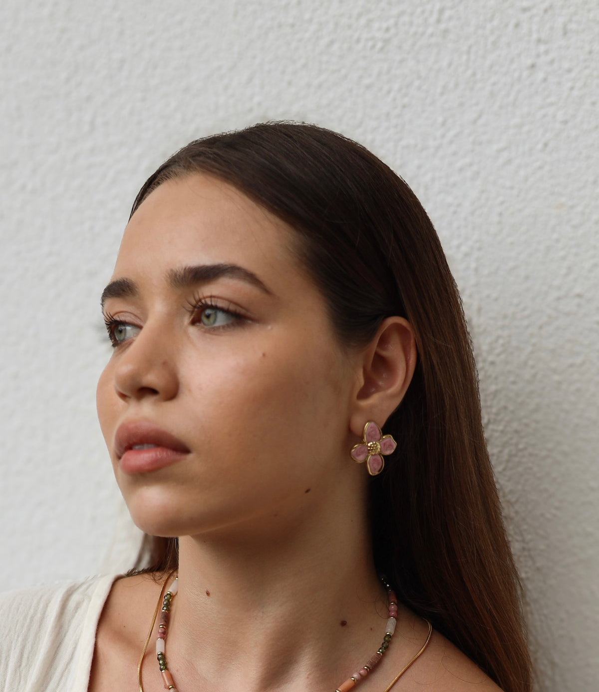 Arete Flor | Rosa