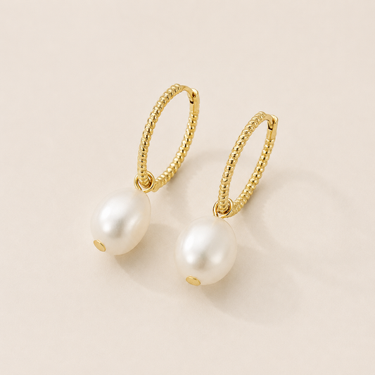 Aretes Huggie | Perla Madre