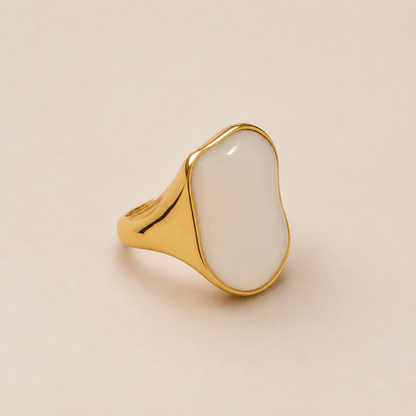 Anillo Maximalista Nacar | White