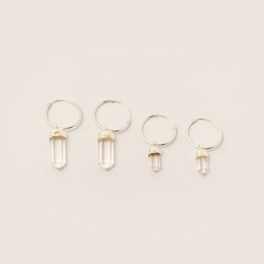 Aretes Cuarzo Cristal