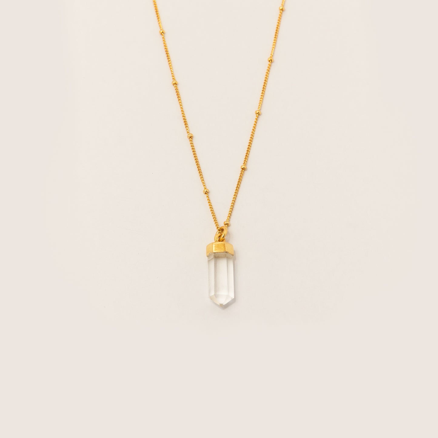 Collar Cuarzo Cristal Gold