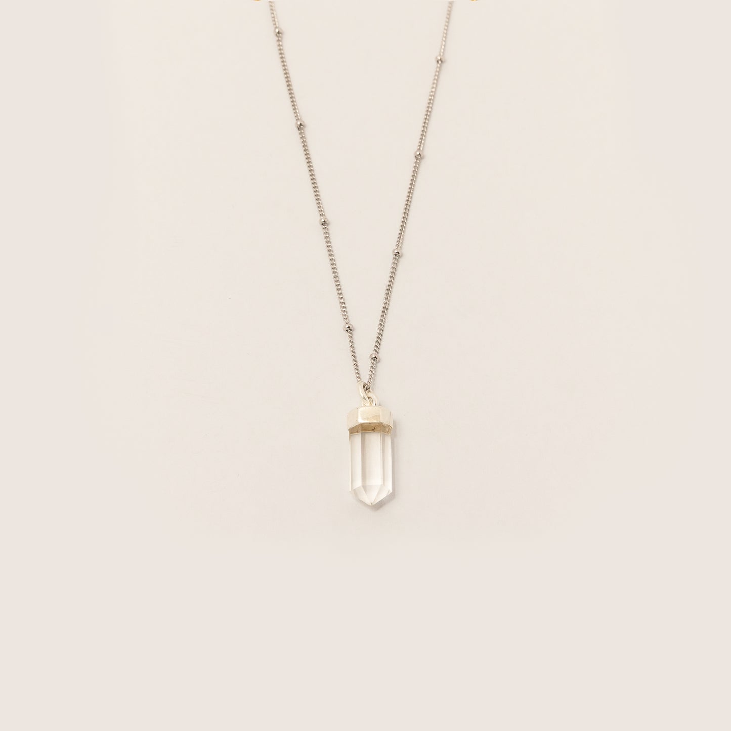 Collar Cuarzo Cristal Silver