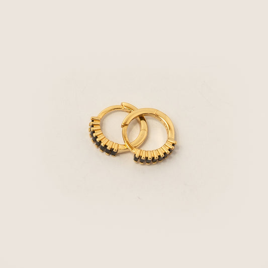 Arete Brillo Gold Negro