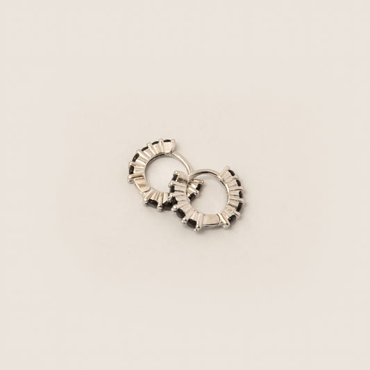 Arete doble brillo pequeño