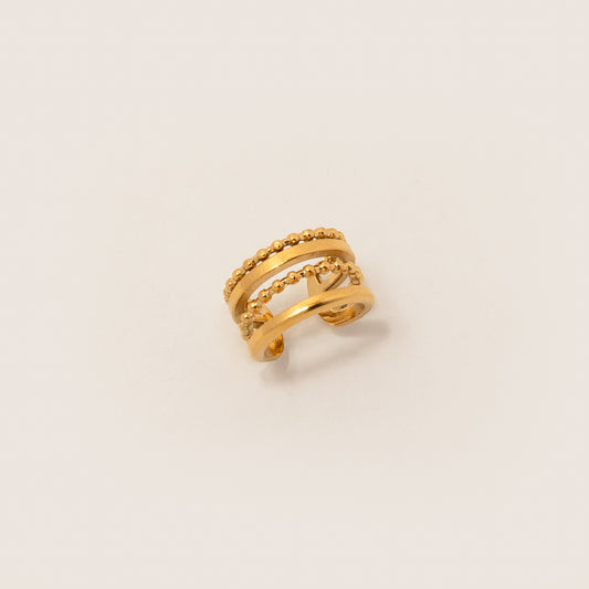Ear cuff triple gold