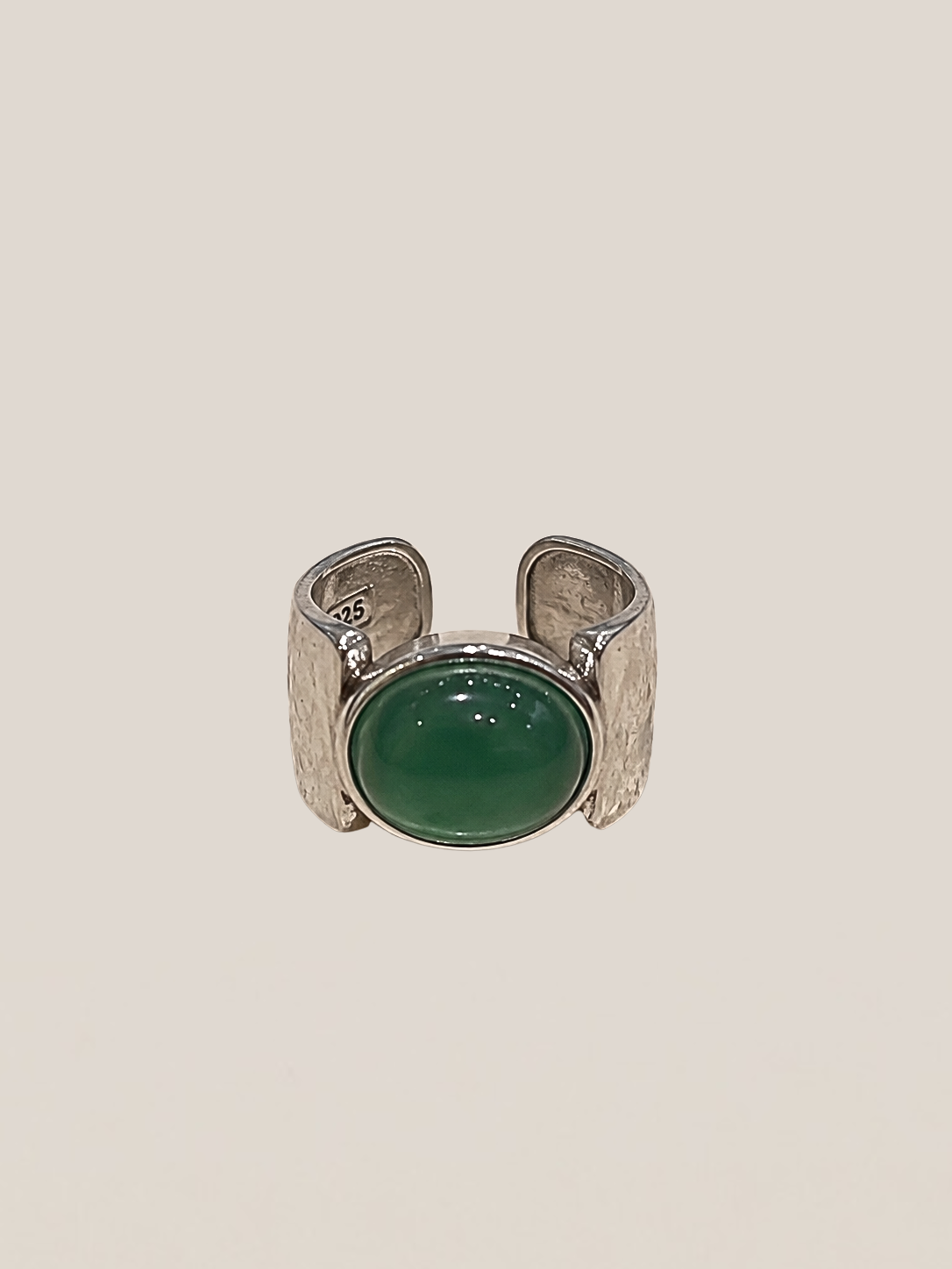Anillo Silver | Ágata Verde