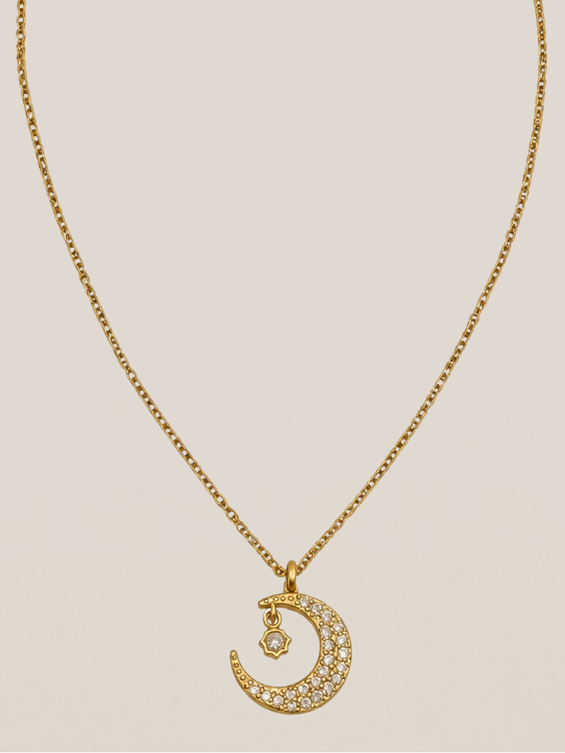 Collar Luna Brillante | Oro