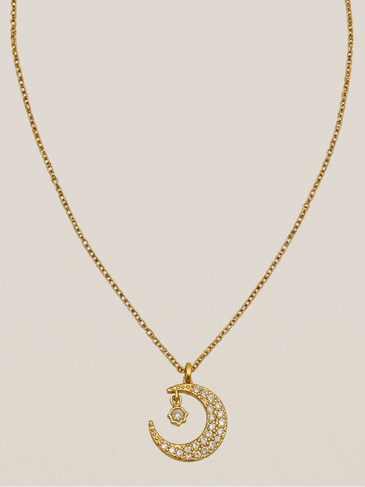 Collar Luna Brillante | Oro