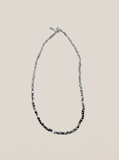 Collar Cubo | Oro Blanco