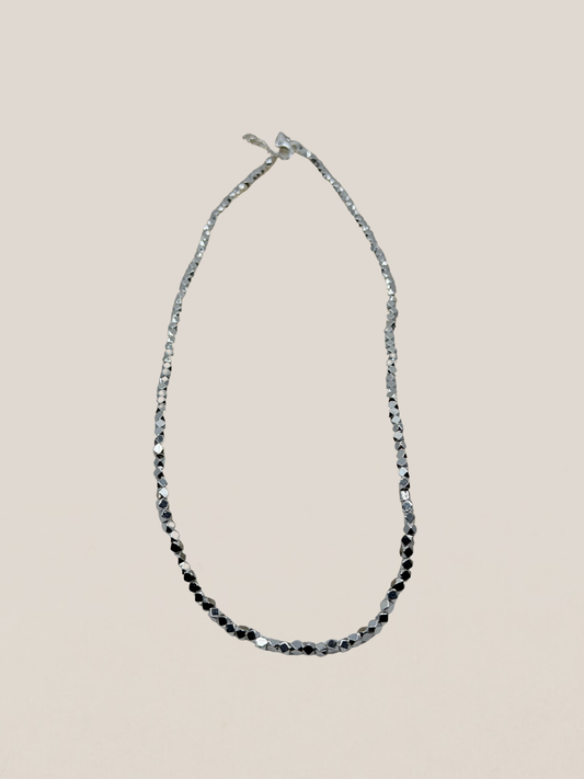 Collar Cubo | Oro Blanco