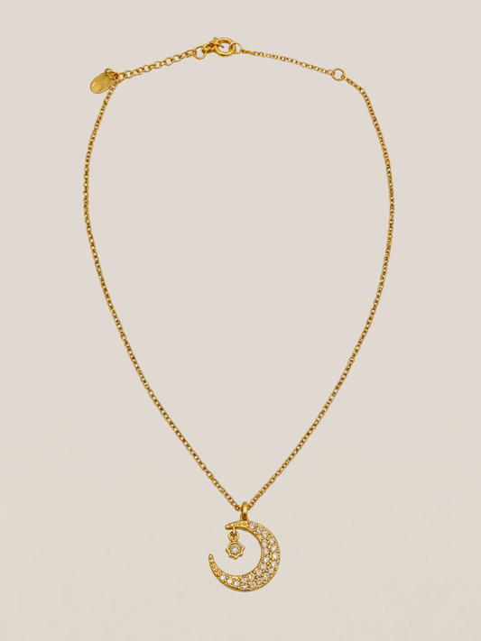 Collar Luna Brillante | Oro