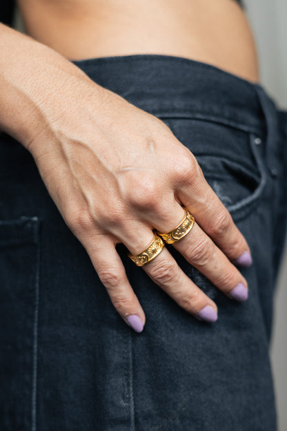 Anillo Sol y Luna Oro