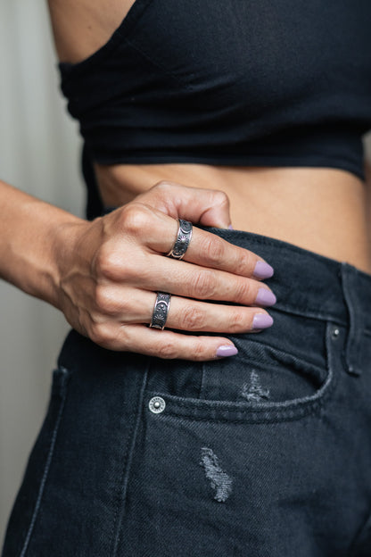 Anillo Sol y Luna Black