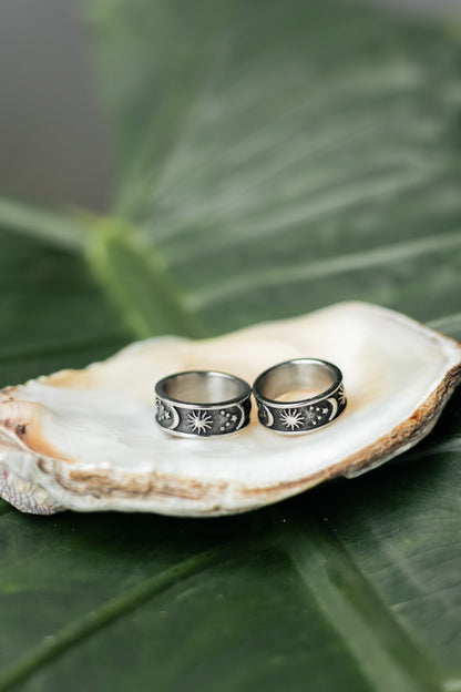 Anillo Sol y Luna Black