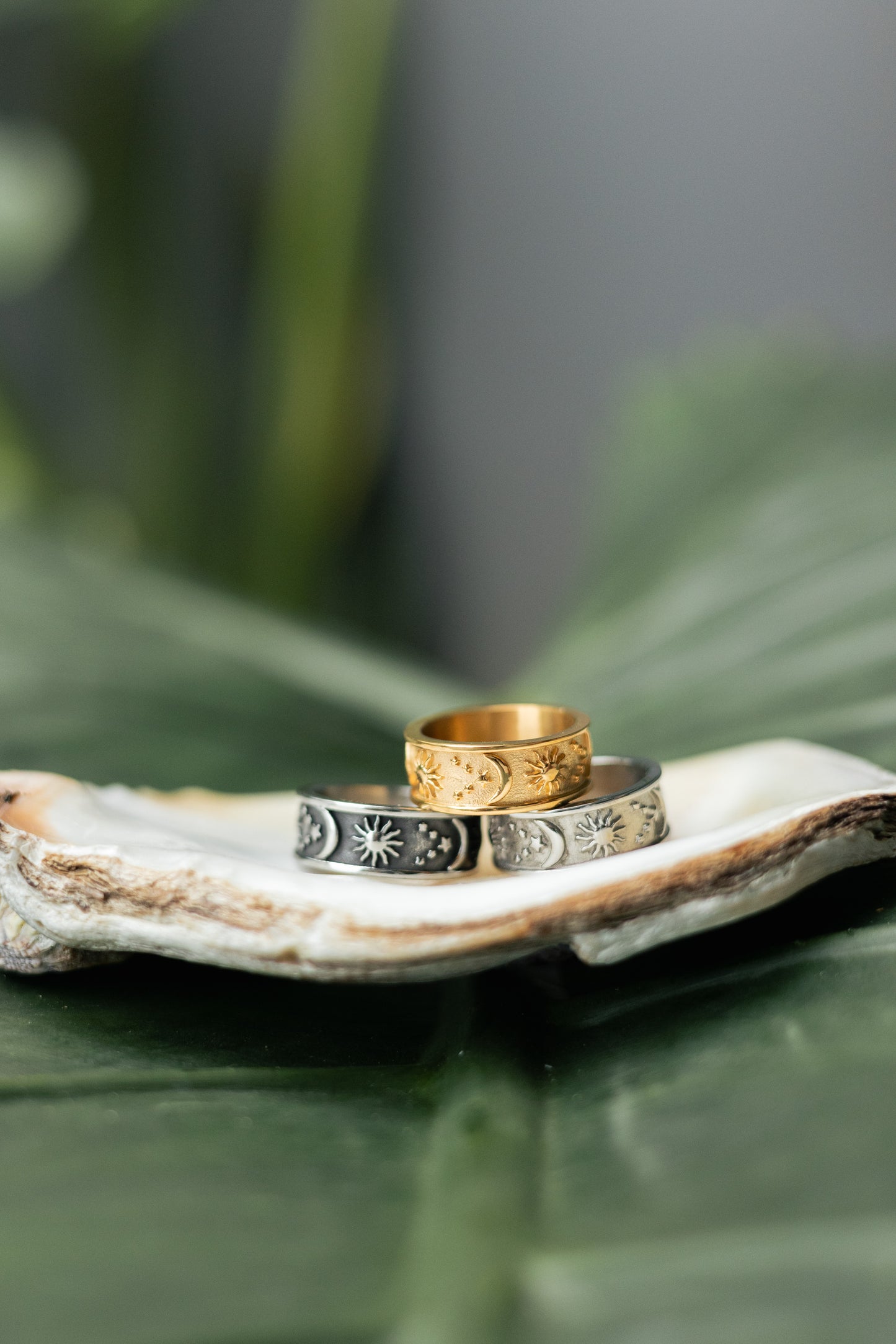 Anillo Sol y Luna Oro