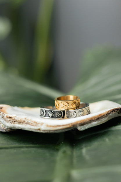 Anillo Sol y Luna Black