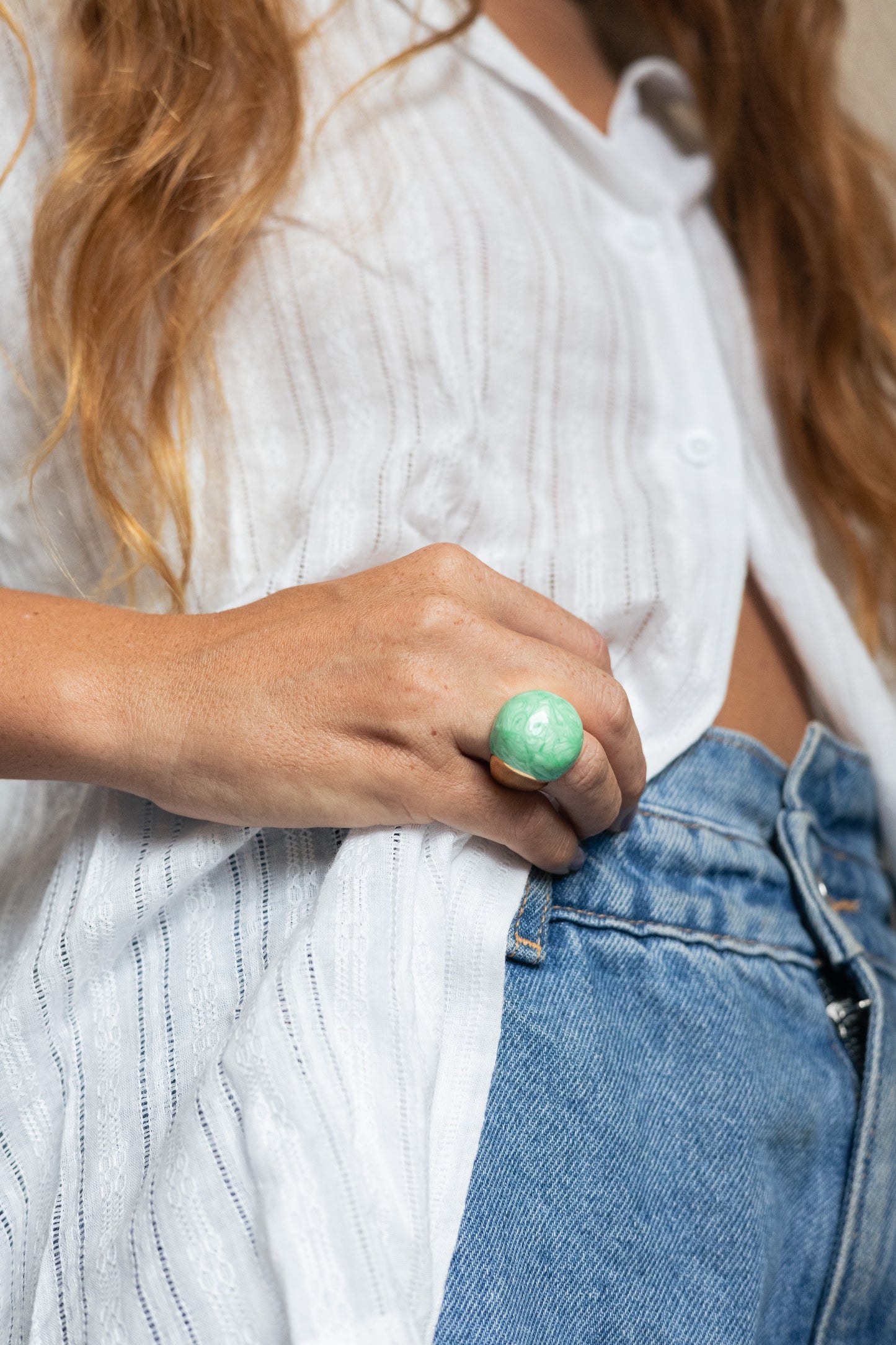 Anillo Big Green Ball