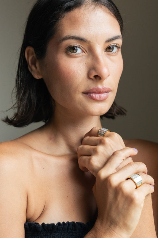 Anillo Nacar - Stripes