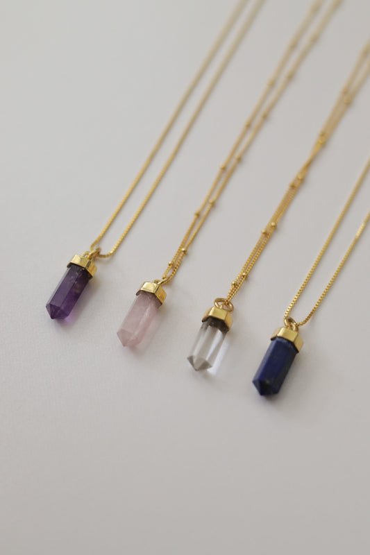Collar Cuarzo Cristal Gold