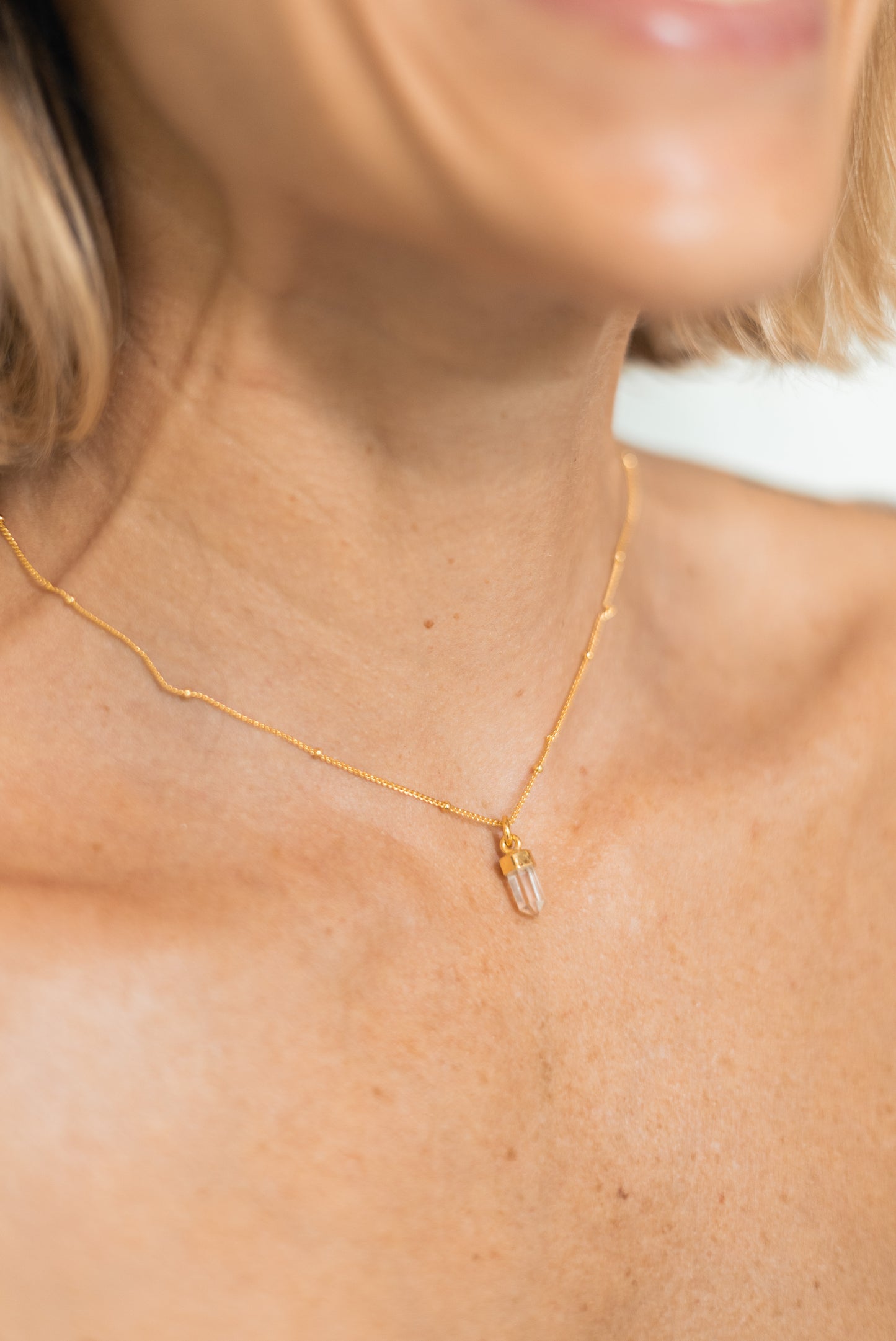 Collar Cuarzo Cristal Gold