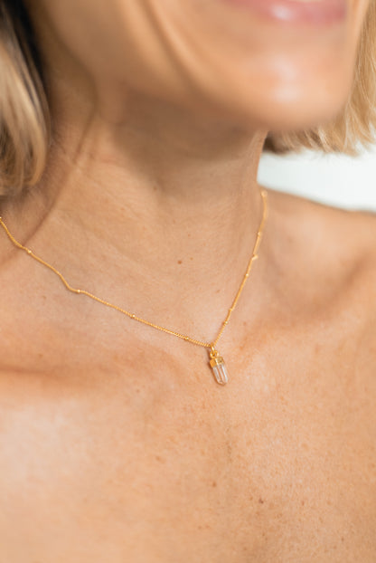 Collar Cuarzo Cristal Gold