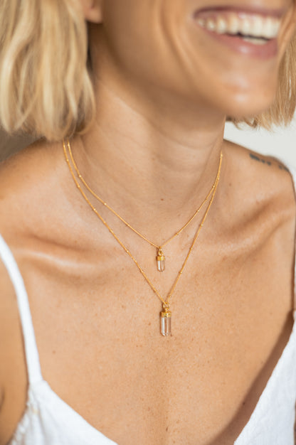 Collar Cuarzo Cristal Gold