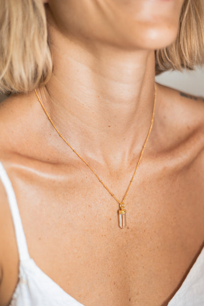 Collar Cuarzo Cristal Gold