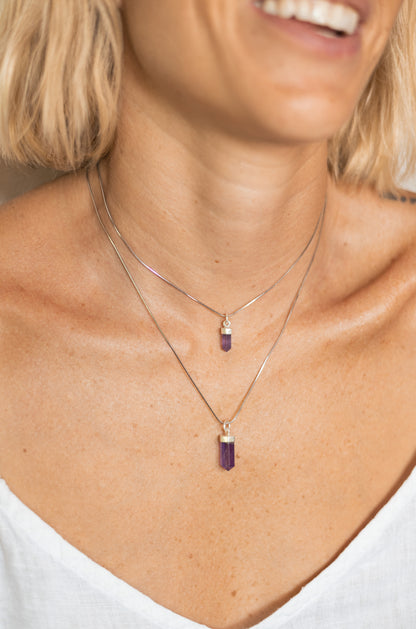 Collar Amatista Silver