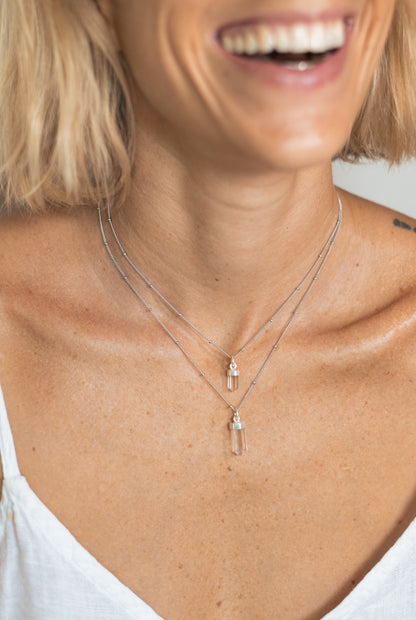 Collar Cuarzo Cristal Silver